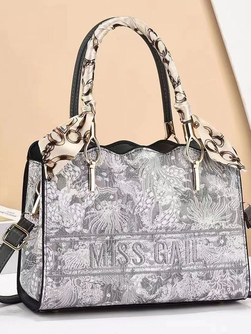 This Year'S Popular Pink Flowery Tote Bag 2023 New Women'S Bag High-End Sense Large-Capacity Shoulder Handbag - Image 5