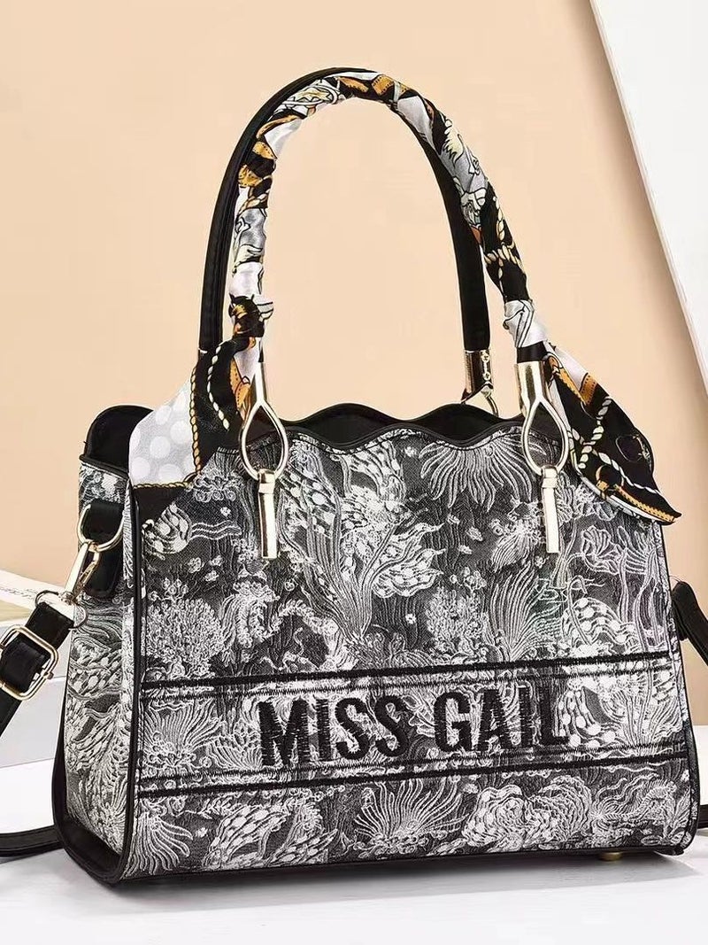 This Year'S Popular Pink Flowery Tote Bag 2023 New Women'S Bag High-End Sense Large-Capacity Shoulder Handbag - Image 3