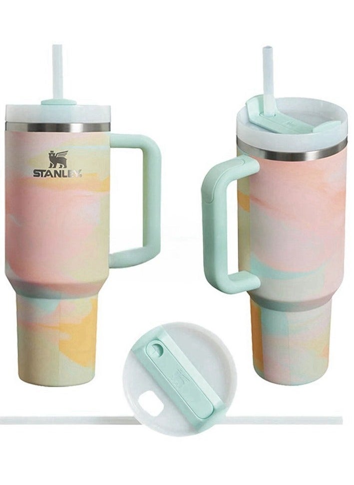 Stanley - Quencher H2.0 FlowState Stainless Steel Vacuum Insulated Tumbler with Lid and Straw for Water, Iced Tea or Coffee, Smoothie and More,  40 oz - Image 1