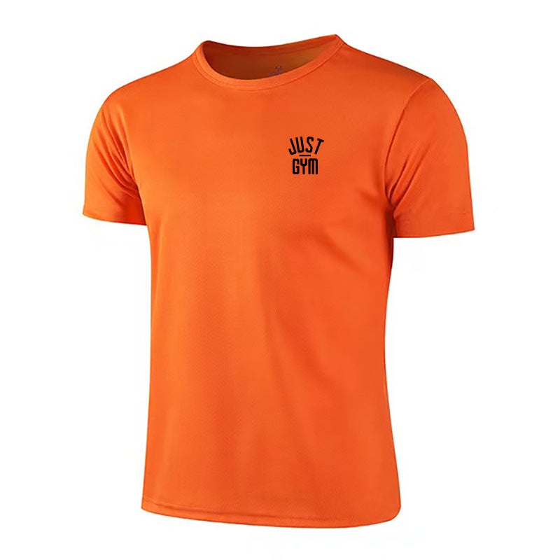 Sports Fitness T-shirt men''s mesh quick-drying breathable wicking stretch foreign trade AliExpress round neck casual slim-fit short sleeve - Image 5