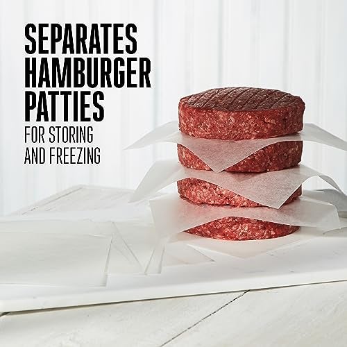 Weston Hamburger Patty Paper, 5.5” x 5.5” Squares, Waxed, Durable & Restaurant Grade, Separates Meats, Cheese and Baked Goods, Made in USA, 1000 Count (10-0102-W),White - Image 2