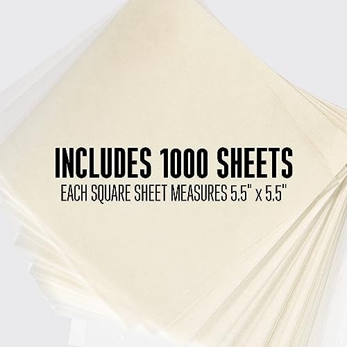 Weston Hamburger Patty Paper, 5.5” x 5.5” Squares, Waxed, Durable & Restaurant Grade, Separates Meats, Cheese and Baked Goods, Made in USA, 1000 Count (10-0102-W),White - Image 4