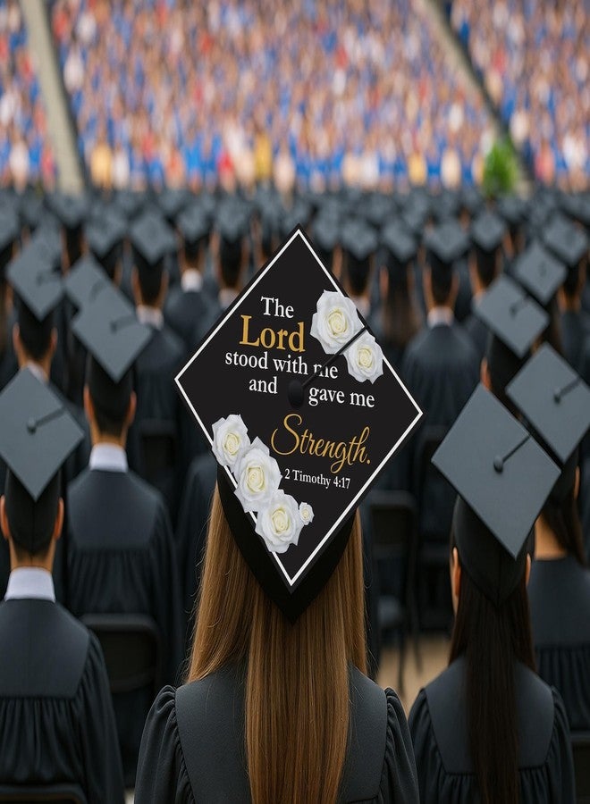 ADVANSYNC The Lord Stood With Me and Gave Me Strength Graduation Cap Topper - Image 5