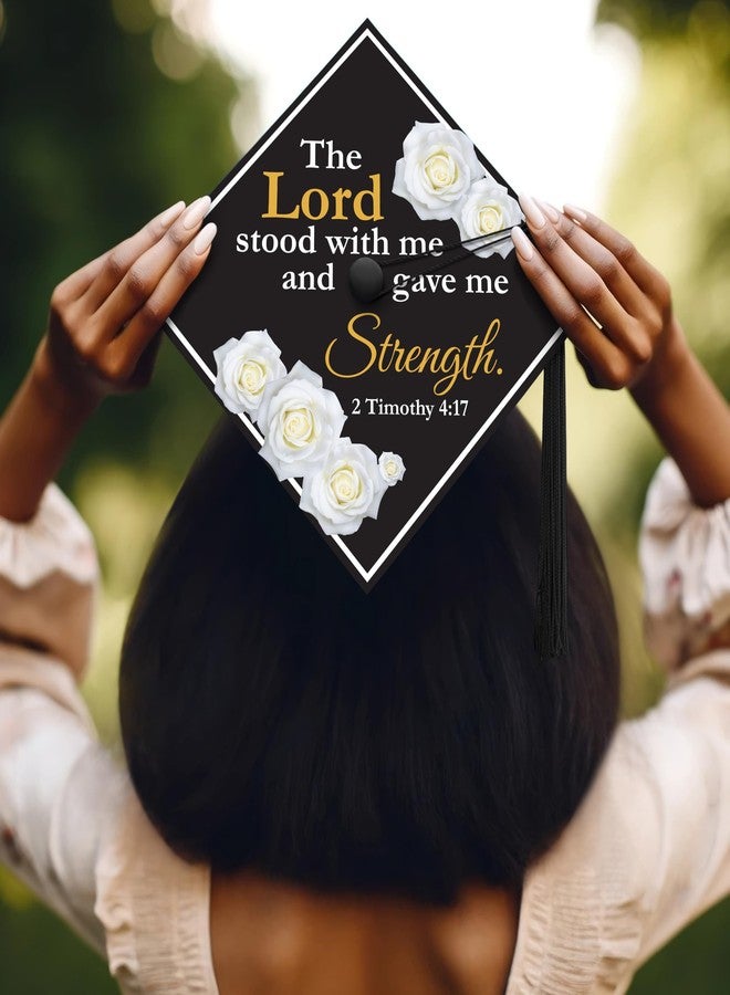 ADVANSYNC The Lord Stood With Me and Gave Me Strength Graduation Cap Topper - Image 2