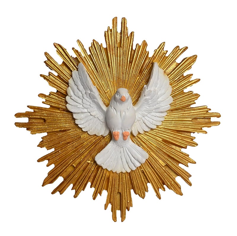 KariGhar Faith Dove Holy Spirit Catholic Wall Hanging Idol Perfect for Prayer Room Drawing Room Decoration Gifting 5 x 11 x 11 cm A0054 45 x 45 INCH Multicolor - Image 3