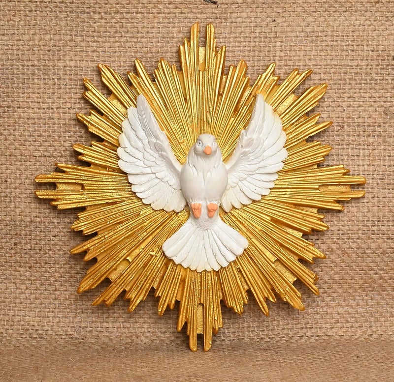 KariGhar Faith Dove Holy Spirit Catholic Wall Hanging Idol Perfect for Prayer Room Drawing Room Decoration Gifting 5 x 11 x 11 cm A0054 45 x 45 INCH Multicolor - Image 4