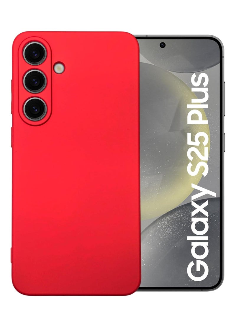 جراب Samsung Galaxy S25 Plus، جراب سيليكون سائل مقاوم للخدش ومضاد لبصمات الأصابع، غطاء حماية كامل الجسم لهاتف Samsung Galaxy S25 Plus مقاس 6.7 بوصة - Image 1