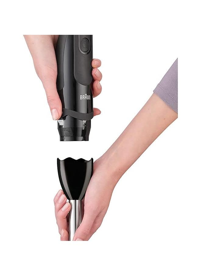 BRAUN - Multi Quick 5 1000W 21 Speeds 0.500L Chopper 0.600L Beaker Whisk Masher Splash Control Mq5237Bk Black - Image 1
