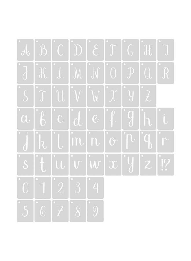 AIEX 63Pcs Letter Stencils 1 Inch Reusable Plastic Letter And Number Templates Alphabet Stencils Number Stencils For Art Drawing Craft Diy Writing - Image 1
