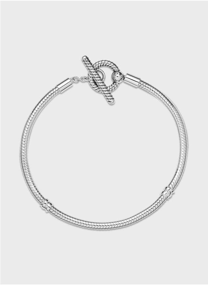 PANDORA Pandora Moments T-Bar Snake Chain Bracelet  - Image 3