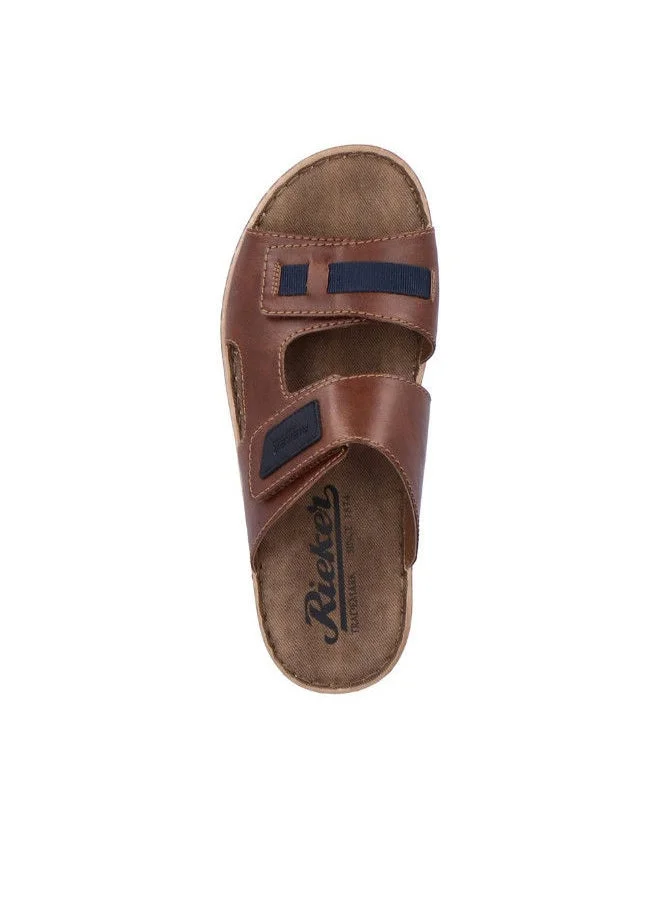 ريكر Rieker Mens Casual Sandals 21055-25 Namur Maroon 116-1090