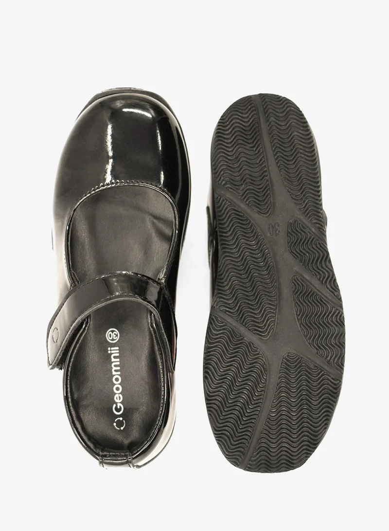 Geoomnii Black Girls School Shoes – Comfortable Black Formal Uniform Footwear for Daily Wear | Non-Slip Sole, Durable Stitching, Cushioned Insole | Back to School Essentials for Women | Best Price UAE