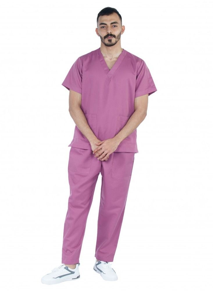 Kenzi Kenzi medical scrub set for unisex dark mauve 1  - Image 1