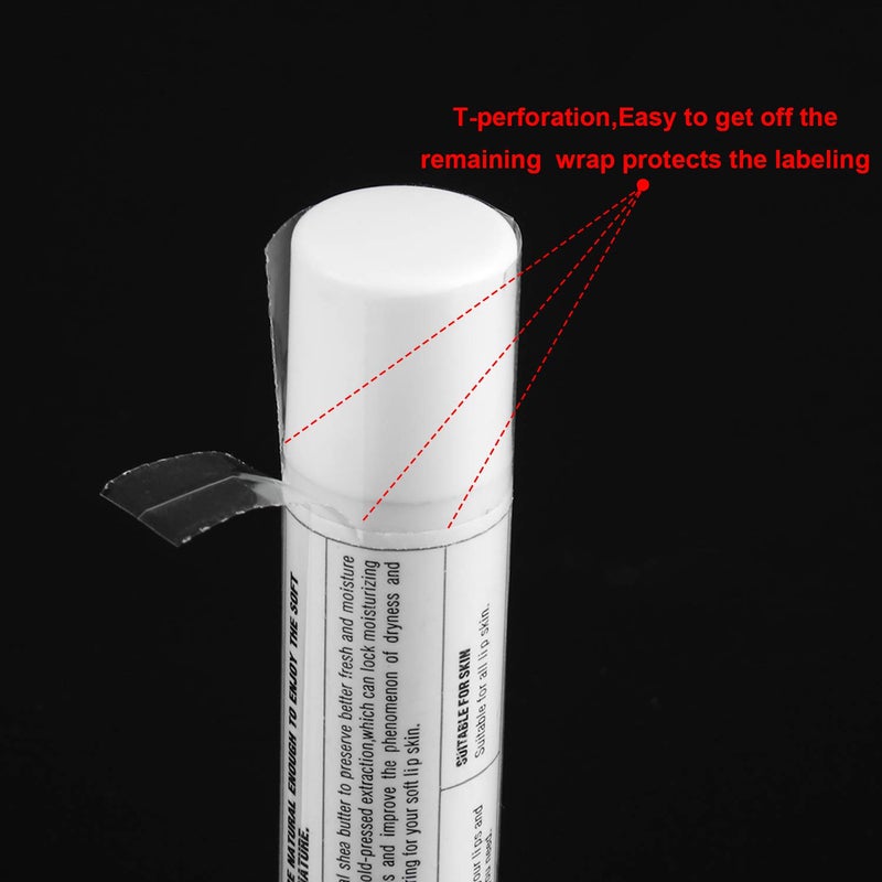 Outus 1000 Pieces Shrink Wrap for Lip Balm Tubes lipstick, Perforated, Easy to Use (2.56 x 1.2 Inch) - Image 4