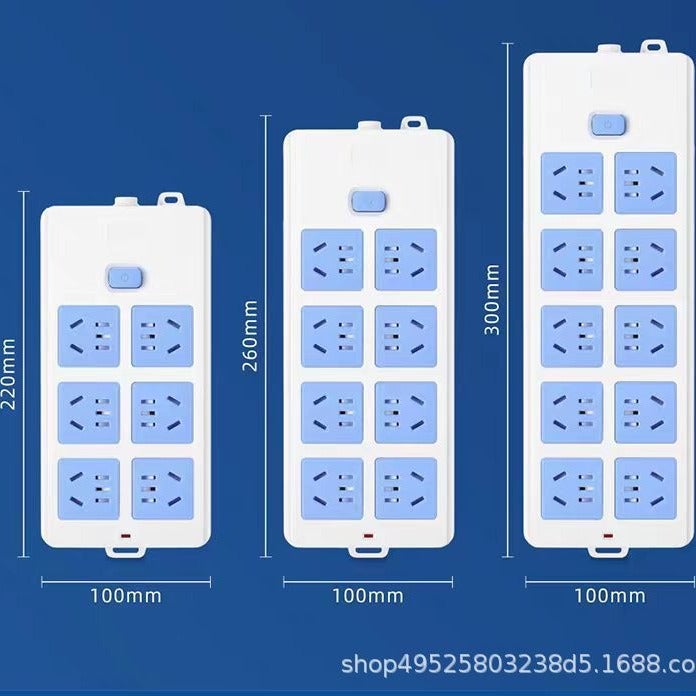 2500W Office Socket Copper Wire Row Socket Wiring Board Computer Socket New National Standard Two-Color Power Row Socket - Image 5