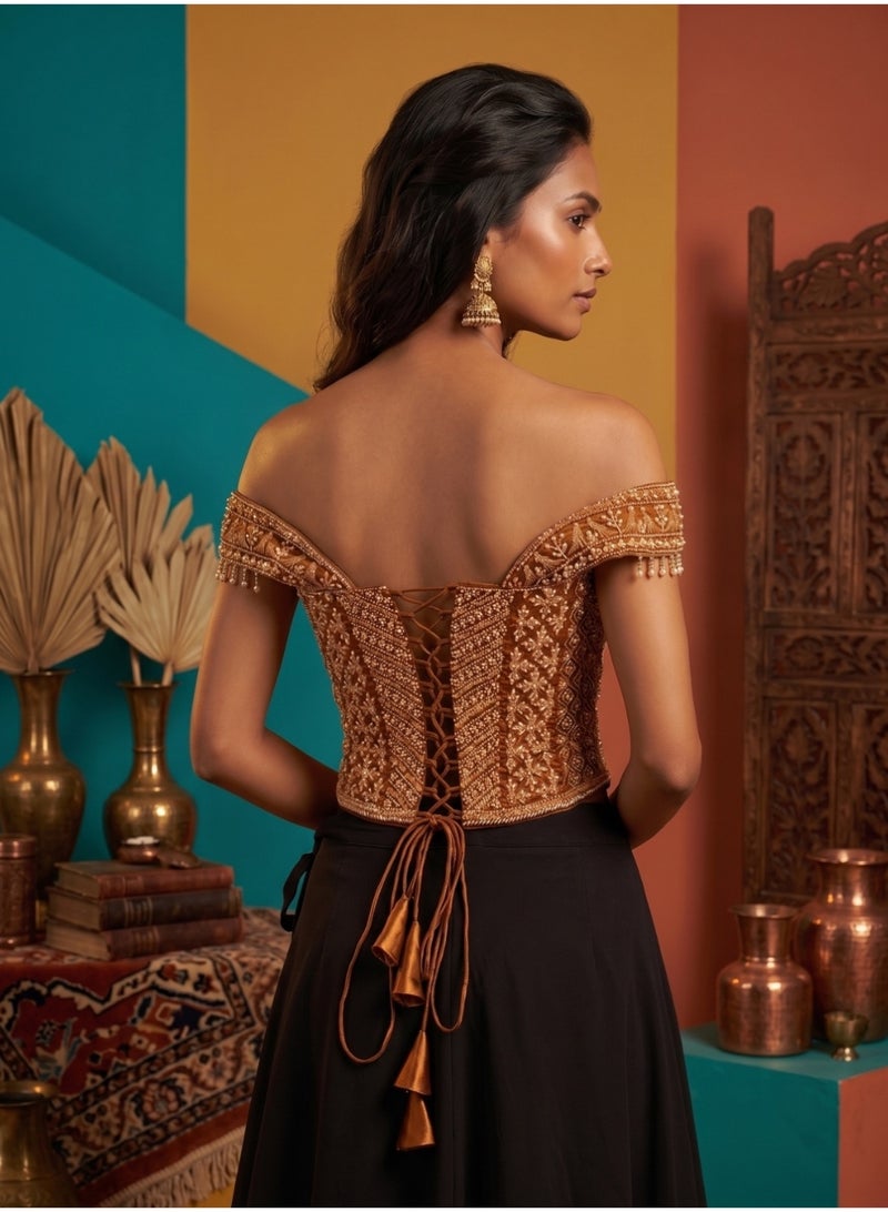Nool Firdaus Off Shoulder Corset Blouse - Image 3
