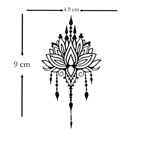 Comet Busters Black Henna Temporary Body Tattoo Body Sticker (BT011) - Image 3