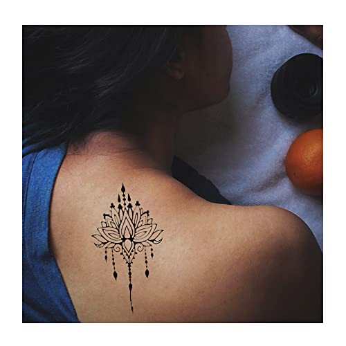 Comet Busters Black Henna Temporary Body Tattoo Body Sticker (BT011) - Image 1