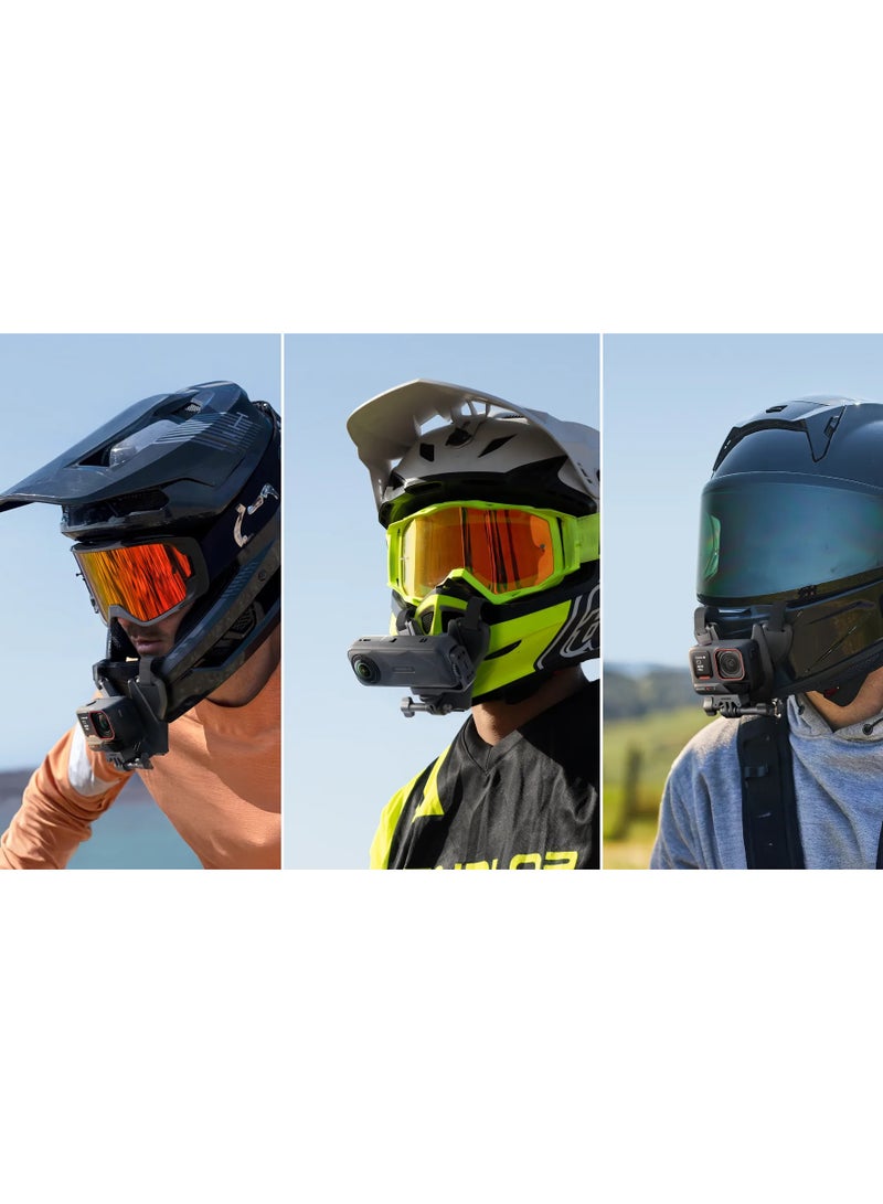 Insta360 Helmet Chin Mount 2.0 | Immersive 1st Person POV, Universal Fit, Adjustable Straps & Buckle System, Strong & Stable, Mic-Ready, Wide Camera Compatibility, Easy to Use - Image 5