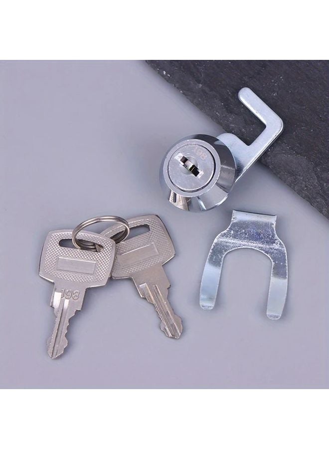 1 Set Heavy Duty Mini Cam Lock Quick Clip Keyed Cylinder No Power Needed Secure - Image 1