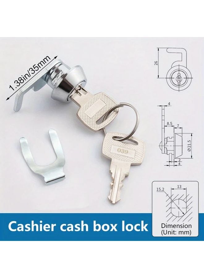 1 Set Heavy Duty Mini Cam Lock Quick Clip Keyed Cylinder No Power Needed Secure - Image 3