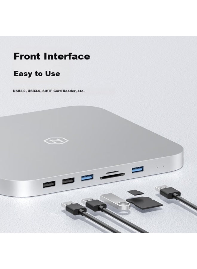Hagibis Hagibis Mac Mini Expansion Dock Hard Drive Enclosure Expansion Dock Base Studio Converter M1/m2 Computer Host 4k Multi-screen Desktop Stand Accessories  - Image 5