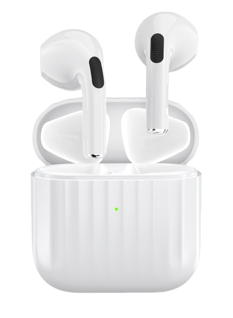 GREEN LION Austin True Wireless Earbuds with 3H Playtime & Voice Assistant / Bluetooth V5.4 / HiFi Sound / Built-in Microphone / IPX4 Waterproof - White - Image 1