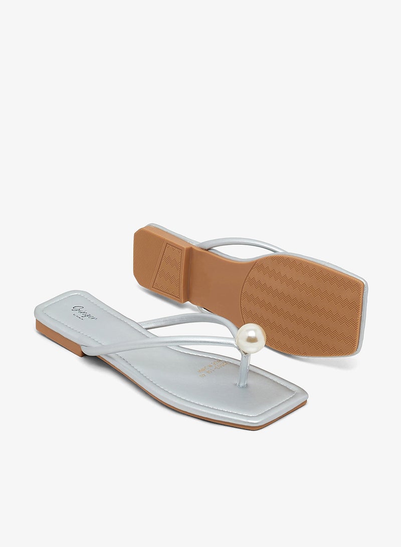 Ginger Thong Sandal With Pearl - Image 3