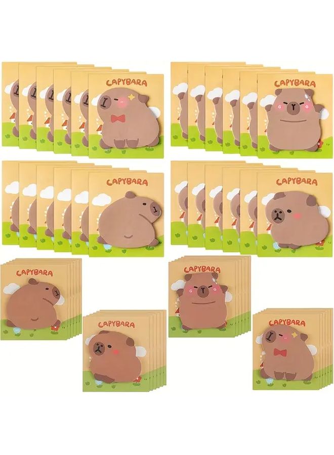 13 Packs Cartoon Capybara Sticky Memo Pads Cute Self Stick Notes Party Favors Kawaii Small Note Pad For Home Office School Classroom Message Supplies Birthday Wedding Gifts - Image 1