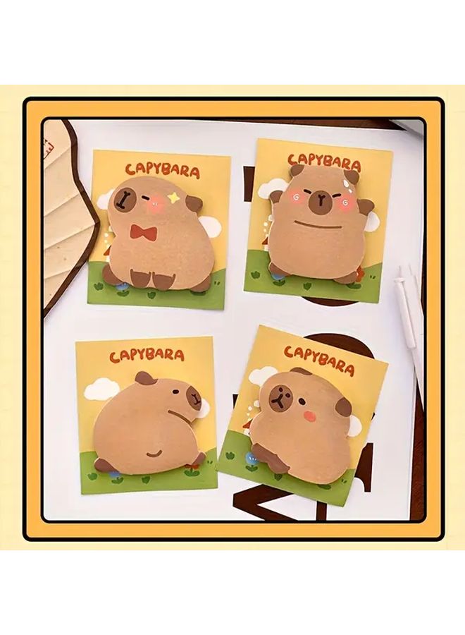 13 Packs Cartoon Capybara Sticky Memo Pads Cute Self Stick Notes Party Favors Kawaii Small Note Pad For Home Office School Classroom Message Supplies Birthday Wedding Gifts - Image 4