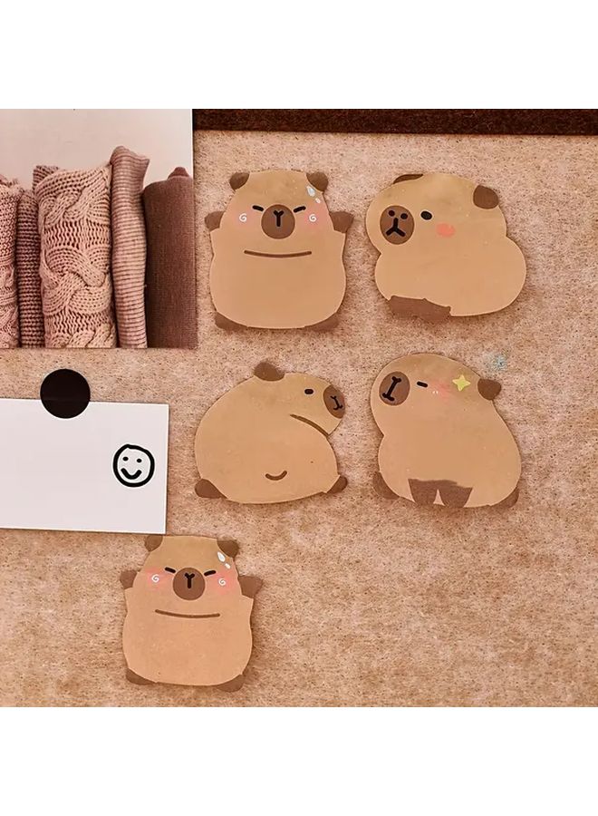 13 Packs Cartoon Capybara Sticky Memo Pads Cute Self Stick Notes Party Favors Kawaii Small Note Pad For Home Office School Classroom Message Supplies Birthday Wedding Gifts - Image 2