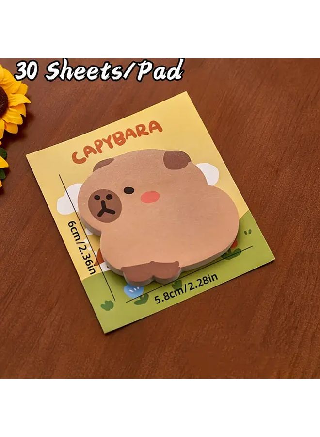 13 Packs Cartoon Capybara Sticky Memo Pads Cute Self Stick Notes Party Favors Kawaii Small Note Pad For Home Office School Classroom Message Supplies Birthday Wedding Gifts - Image 3