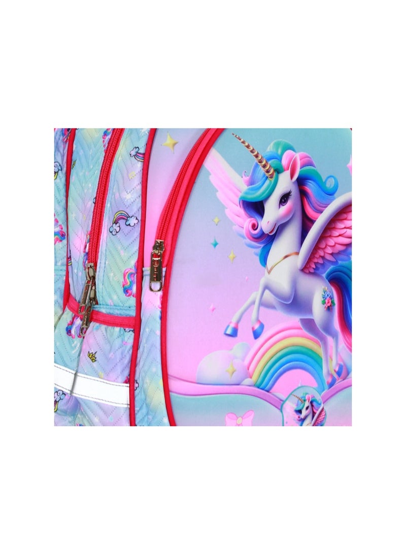 Migo Unicorn Backpack 16 Inches – Baby Blue - Image 3