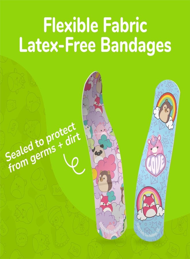 Smart Care Squishmallow First Aid Kit Travel Essentials with Antiseptic Wipes, Cute Bandage Variety Pack for Kids, Latex-Free Gauze Pads and Bandages in Tin Case, 33PC - Image 5