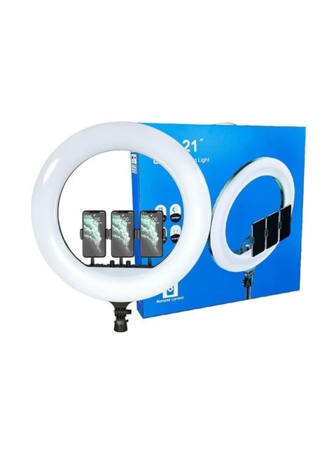حلقة إضاءة 21 بوصة مع حامل ثلاثي القوائم للموبايل أو الكاميرا – موديل RL-21 LED