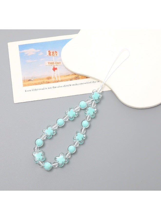 NIBEMINENT Phone Charm/ Chain Strap for Women Girls, Pearl Bow Cell Phone Case Lanyard Wrist Strap