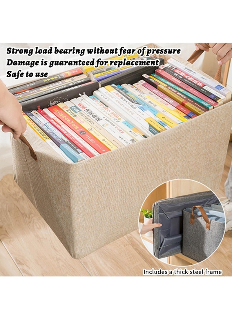 MIXDE 3Pcs Storage Basket Shelf Storage Basket Wardrobe Organization Box Wardrobe Storage Box Organization Storage Box Household Clothes Storage Artifact Foldable (Yellow)  - Image 2