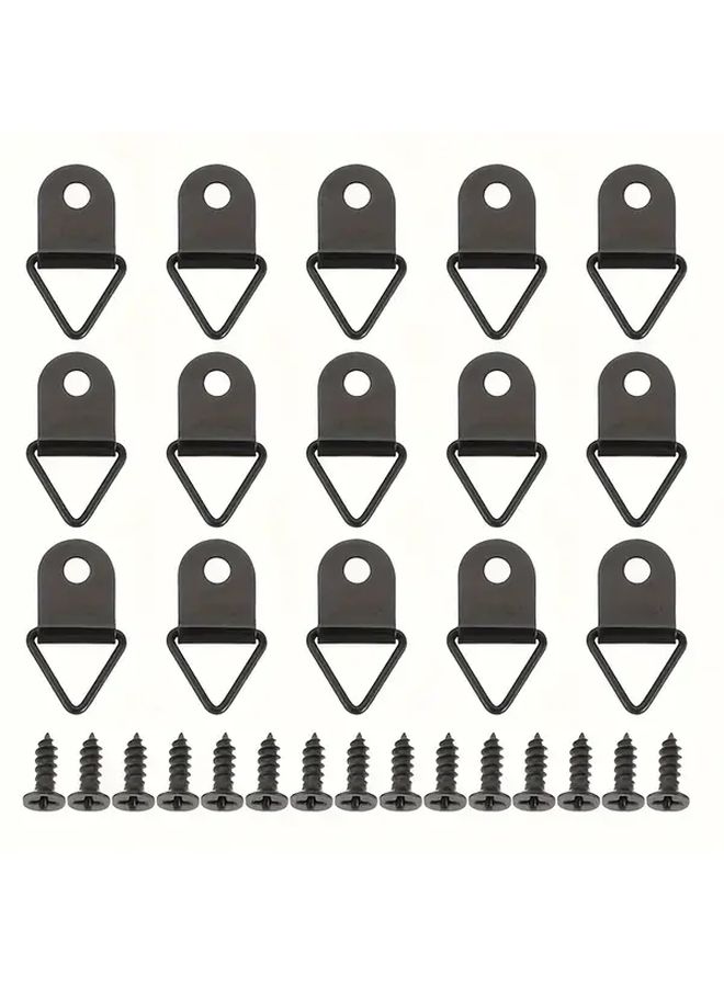 Golden Triangle Metal Picture Hangers 100 Pieces With Screws For Wall Photo Frames Art Display - Image 2