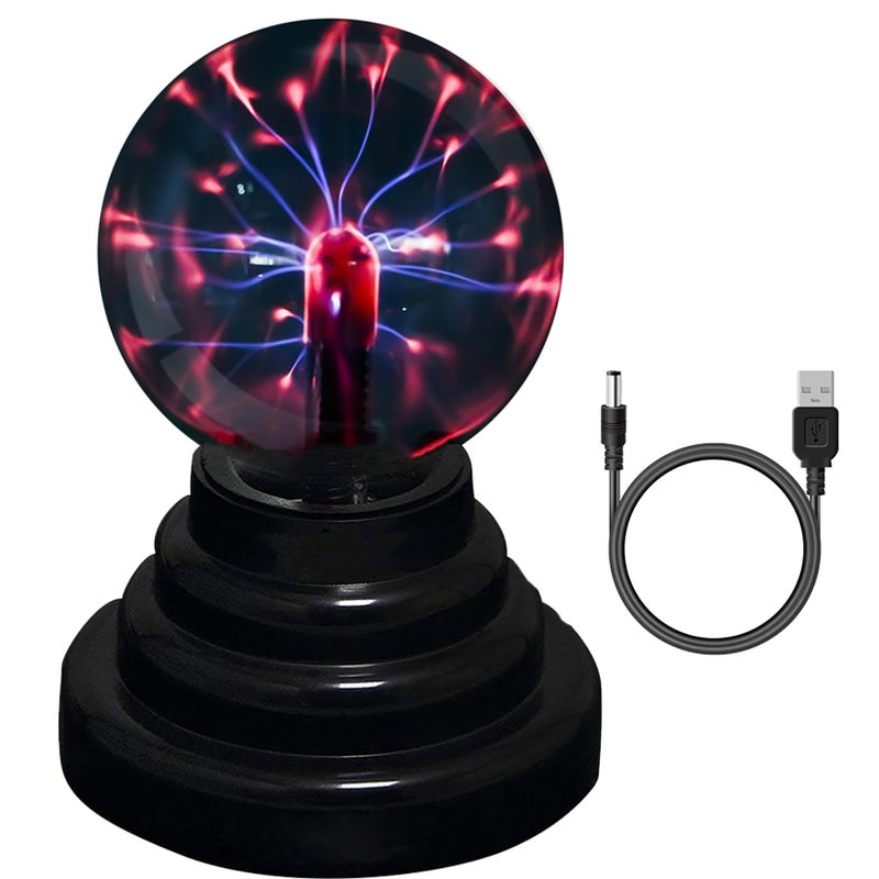 RioRand RRUSB6IN Plasma Ball Lamp Light Touch Sensitive Nebula Sphere Globe Novelty Toy USB or Battery Powered 4 x 4 x 6 - Image 2