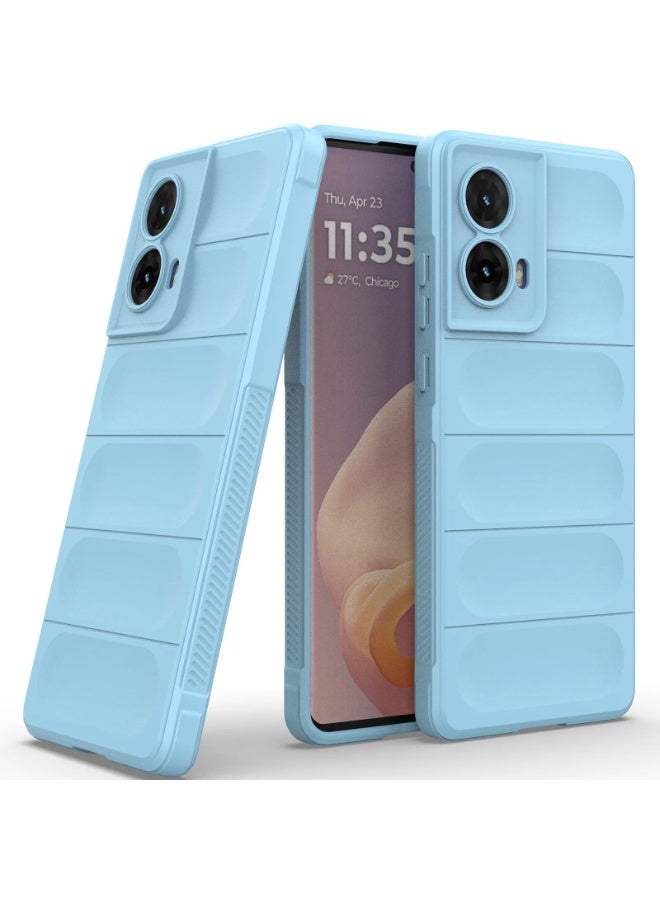 Premium Protection Back Silicone Case Compatible with Motorola Moto G85 5G Magic Shield Shockproof Case with Camera Protection (Baby blue)  - Image 1