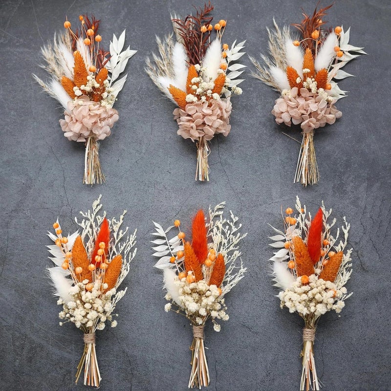 Bluejw Modern Minimalist Aromatherapy Dried Flower Bouquet – Mini Crafted Dried Plants for Vase Home Decor, Wedding Bride’s Bouquet, and Thoughtful Gift - Image 1