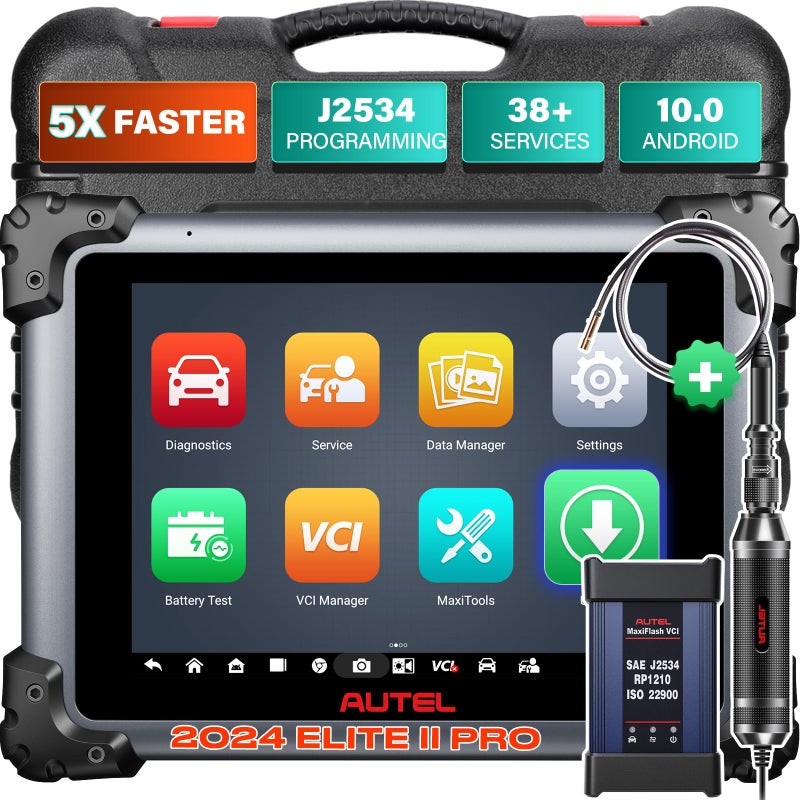 Autel MaxiSYS Elite II PRO 2Year Free Update 2590 2025 Motor TruSpeed Repair Elite 2 PRO Top J2534 Programming Tool wCAN FDDoIP Same as Ultra MS919 38 Service 3000 Bidirectional FCA SGW