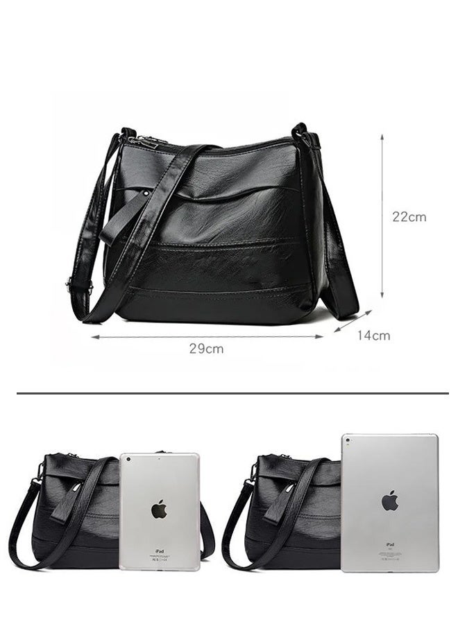 حقيبة كروس للنساء مقاومة للماء وحقيبة كتف مقاومة للتآكل بسعة كبيرة من الجلد الصناعي مع حزام قابل للتعديل للسيدات - Image 4