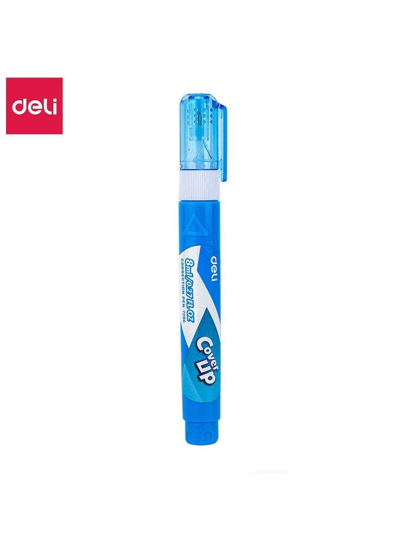Deli Deli EH402-MT 8 mL Precision Correction Pen – ideal for flawless edits & clean paperwork - Image 1