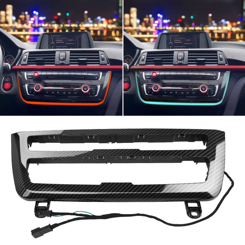Jaronx Compatible with BMW LED Console Panel Ambient Light for 3 Series F30 F31 4 Series F32 F33 Radio AC Control Panel Ambient Lights Console Panel Replacement with Dual Color LED Ambient Lighting