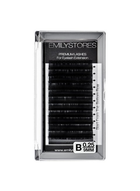 Lash Extensions 0.25Mm Thickness B Curl Length 9Mm Volume Individual Eyelashes For Eyelash Extensions (0.25B9Mm)