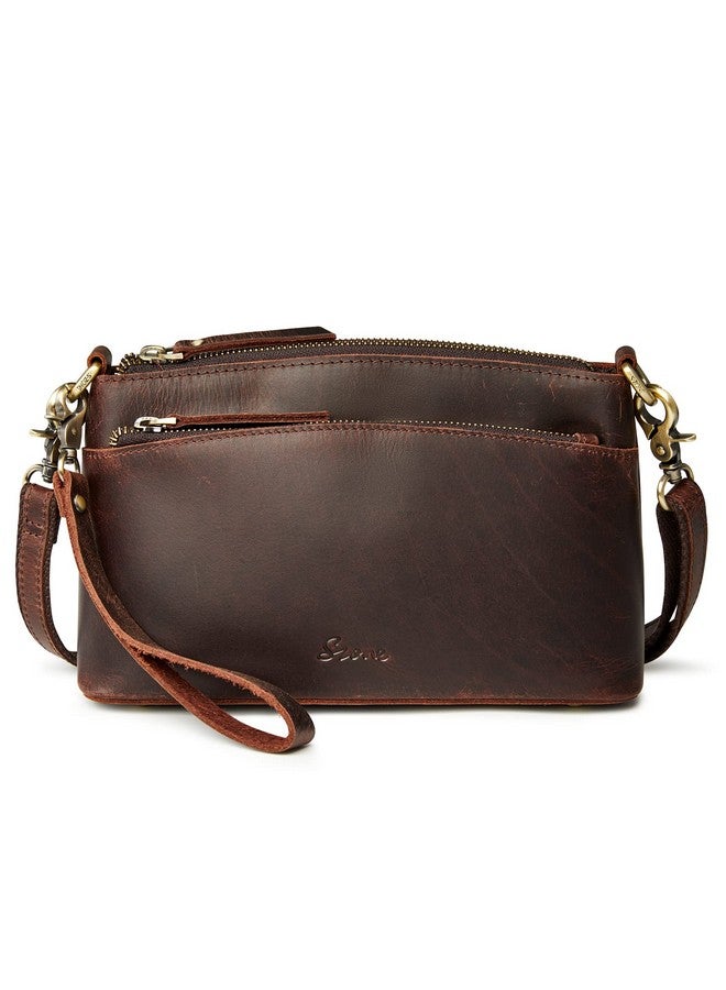 S-ZONE Small Genuine Leather Crossbody Bags For Women Purse And Handbag Wristlet - Image 1