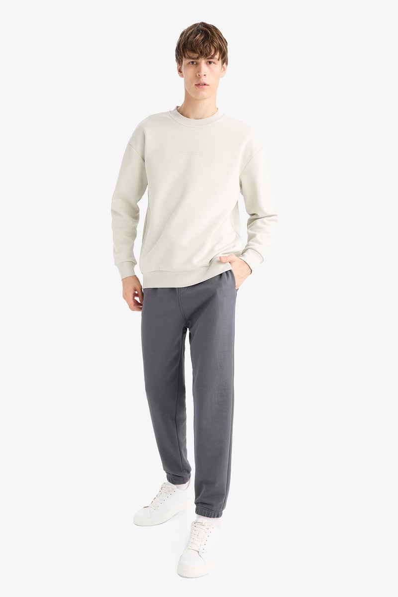 DeFacto Grey Man Regular Fit Trousers Casual - Image 1