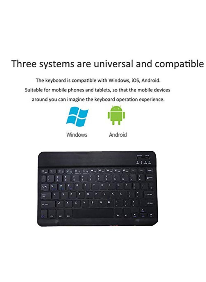 NIBEMINENT Slim Portable Mini Wireless Bluetooth Keyboard For Tablet/Laptop/Smartphone Black - Image 3