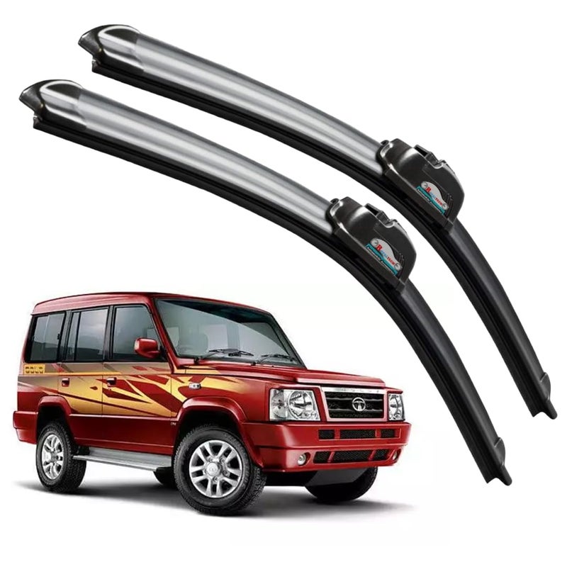 ROYALTECH Frameless Rubber Car Wiper Blades Set of 2 Compatible with (TATA Sumo (D-20,P-20)) - Image 1